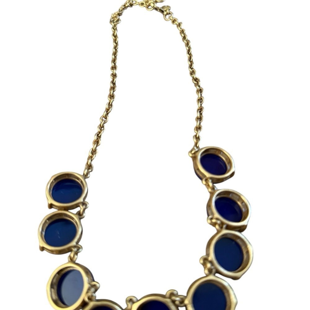 J. Crew -Elegant Blue and Gold Necklace - Picture 8 of 9